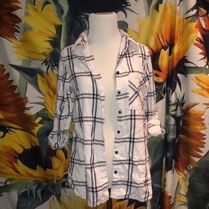 White Forever 21 plaid shirt